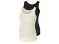 Zwei Tanktops, ein weißes und ein schwarzes