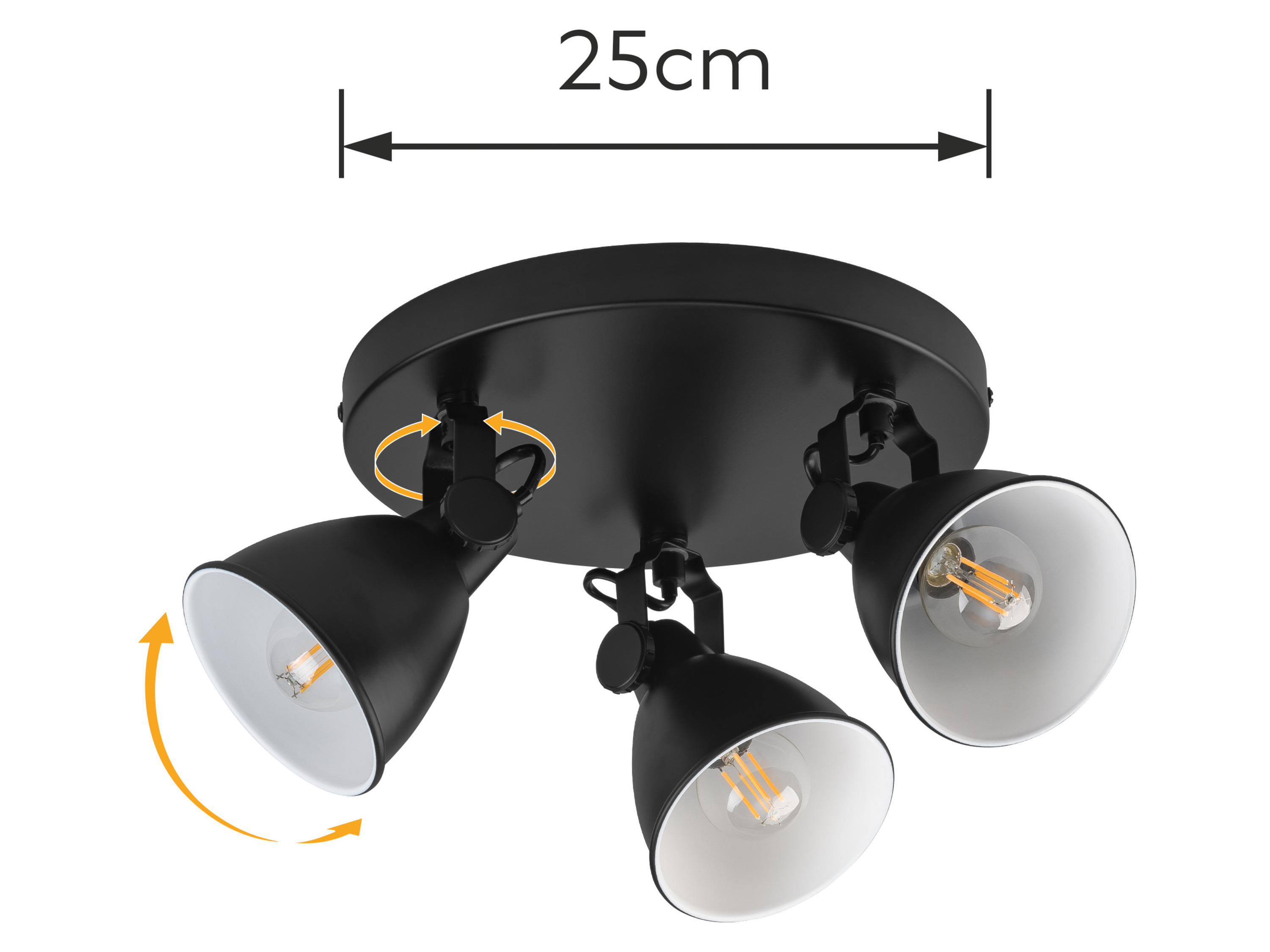 Thumbnail - LIVARNO® Deckenspot / Wand-/Deckenschiene 3flammig (Deckenstrahler, schwarz)
