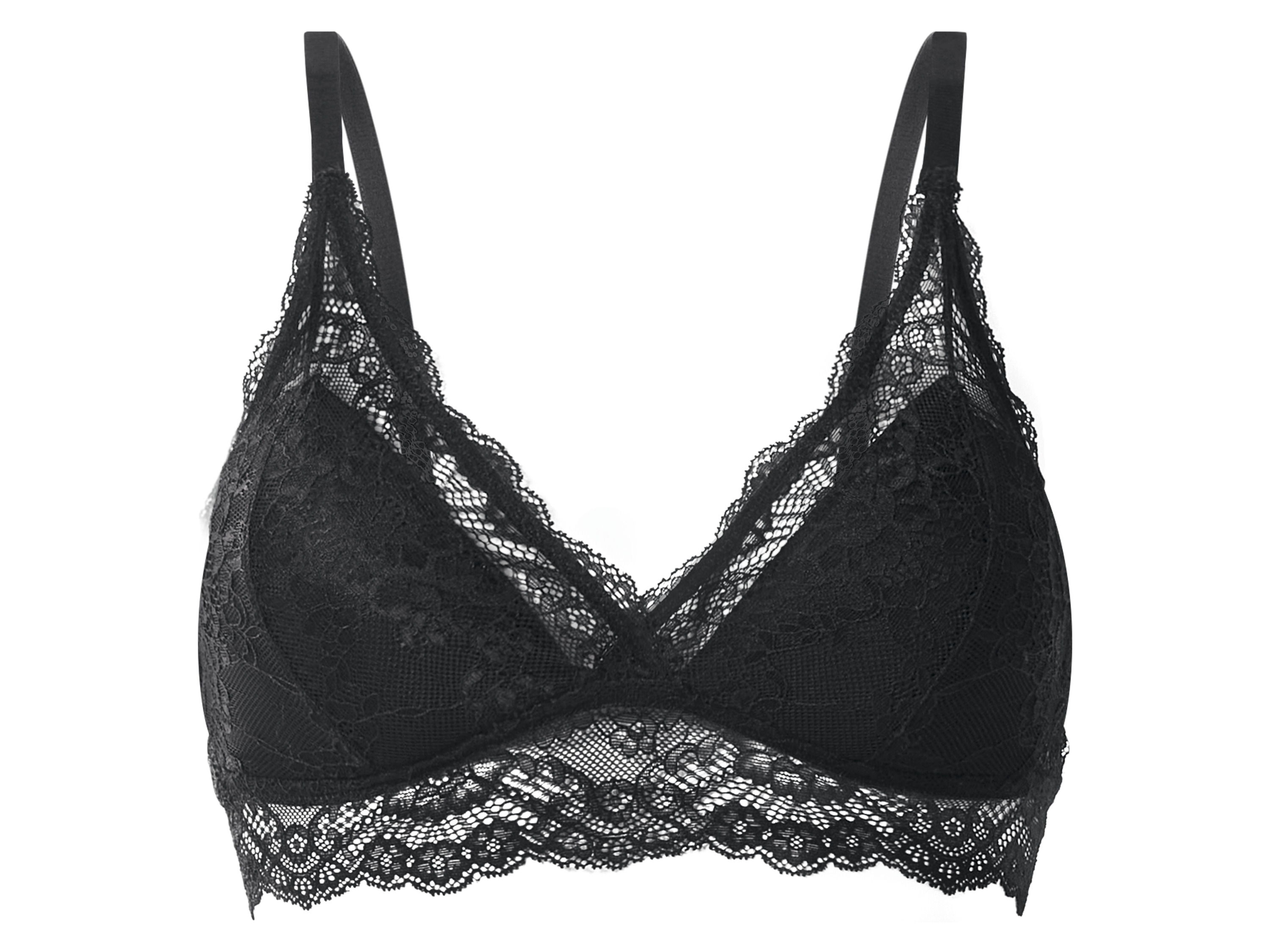 ESMARA® Damen Bustier mit Spitze (Schwarz, L(44/46))