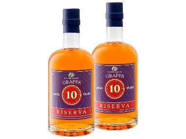 2 x 0,5-l-Flasche Spirituosenpaket Ghirlanda Grappa Riserva 10 Jahre 40% Vol