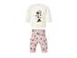 Weißes Baby-Sweatshirt und rosa Leggings mit Maus-Print.