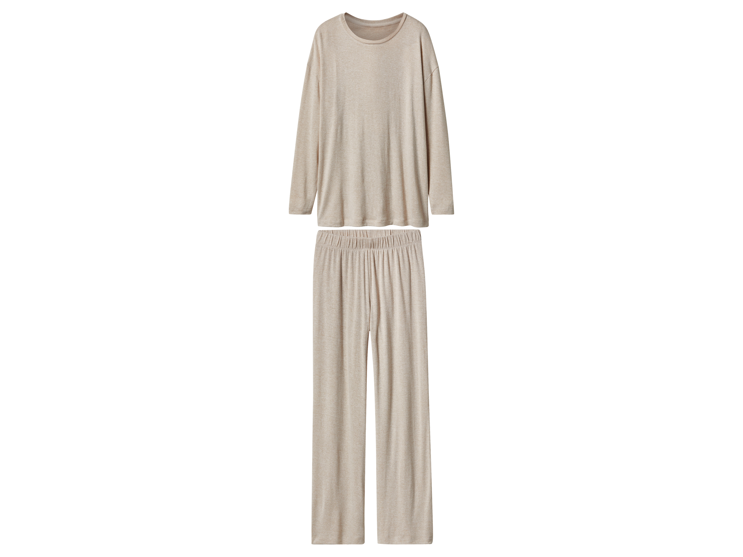 ESMARA® Damen Pyjama (Beige, XS(32/34))