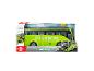 Spielzeugbus in Box, grün mit 'Flixbus'-Branding, Licht, Sound und öffnenden Türen.