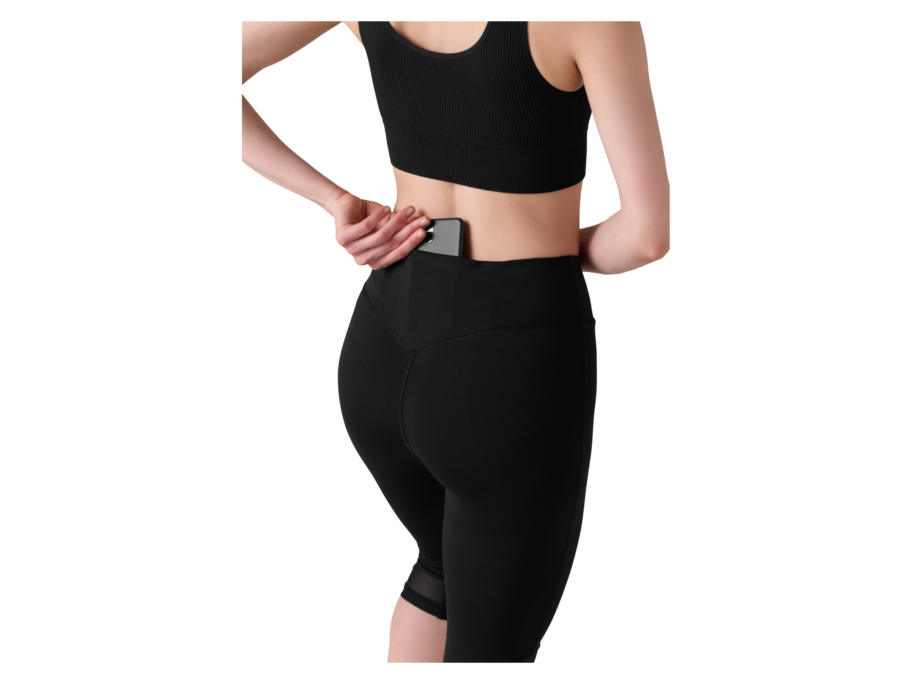 Thumbnail - CRIVIT Damen Funktionscapri (Schwarz, M(40/42))