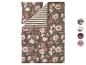 LIVARNO home Mikrofaser-Satin-Wendebettwäsche mit Blumen- und Streifenmuster