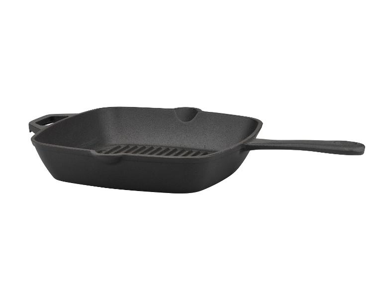 GSW Black Iron BBQ Grillpfanne 26 x 26 cm aus Gusseisen