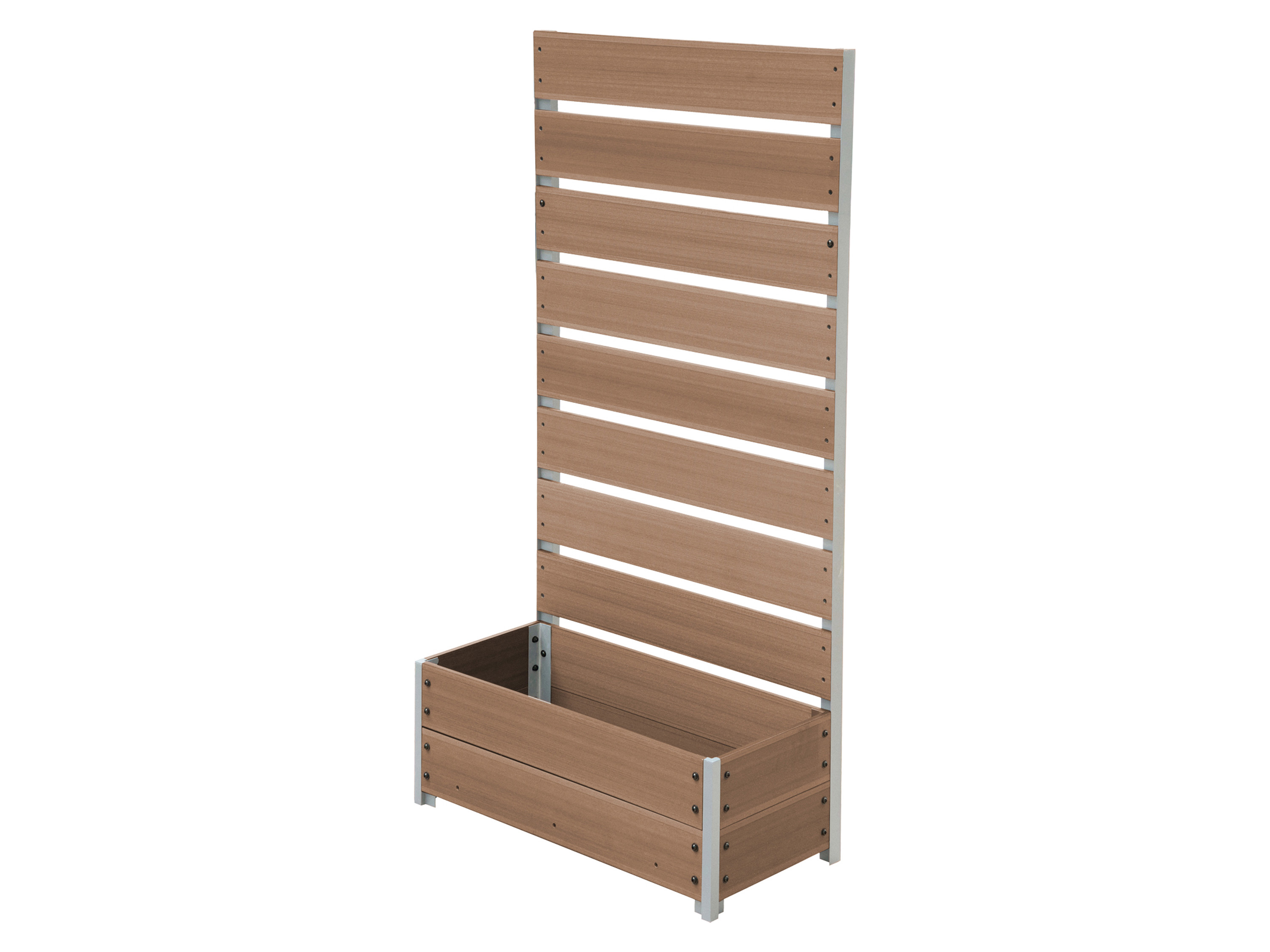 dobar WPC Pflanzkasten mit Rankgitter (Teak) | 04055894583227