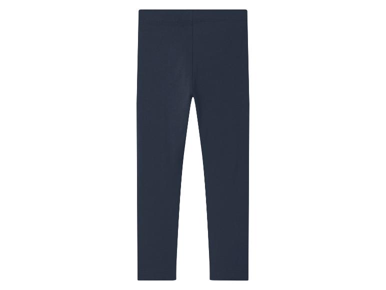 Dunkelblaue Kinderleggings, schlicht und unifarben.