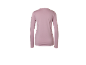 Rosa Langarm-Sportshirt für Damen, Rückansicht.