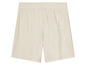 Beige Shorts mit Kordelzug und einer Tasche.