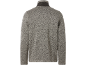 Herren-Pullover in Grau-Melange mit Stehkragen, Rückansicht.