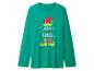 Grünes Langarmshirt mit Weihnachtsdruck „Let's Take an Elfie“ und Elfenfüßen