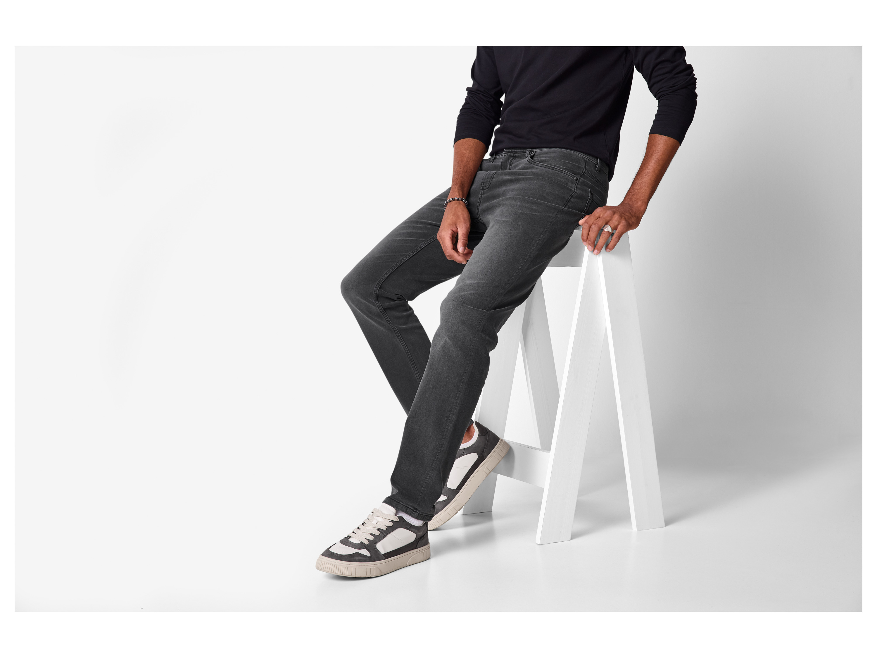 ESMARA MEN Herren Jeans Slim fit (Grau, 56 (40/34)) – Bild 2 von 4