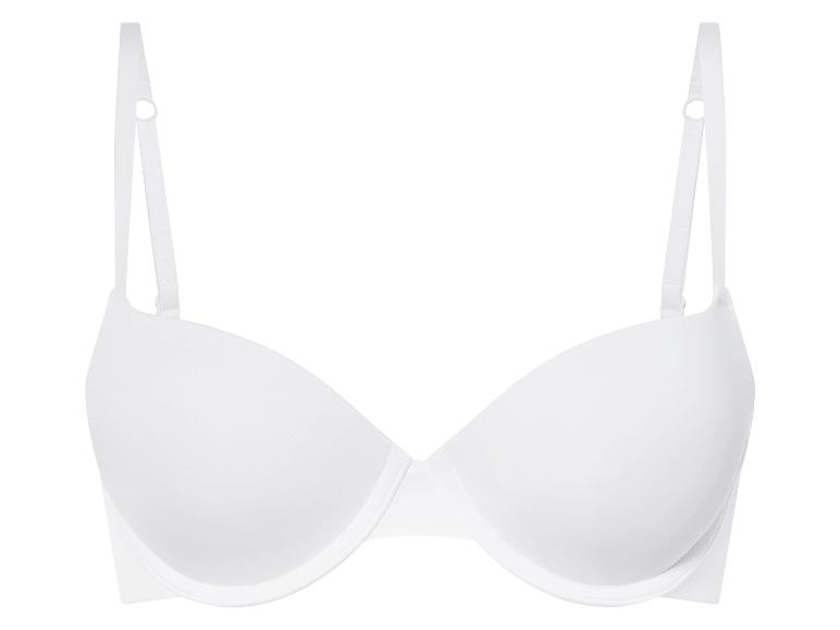 Ein weißer BH mit breiten Trägern.
