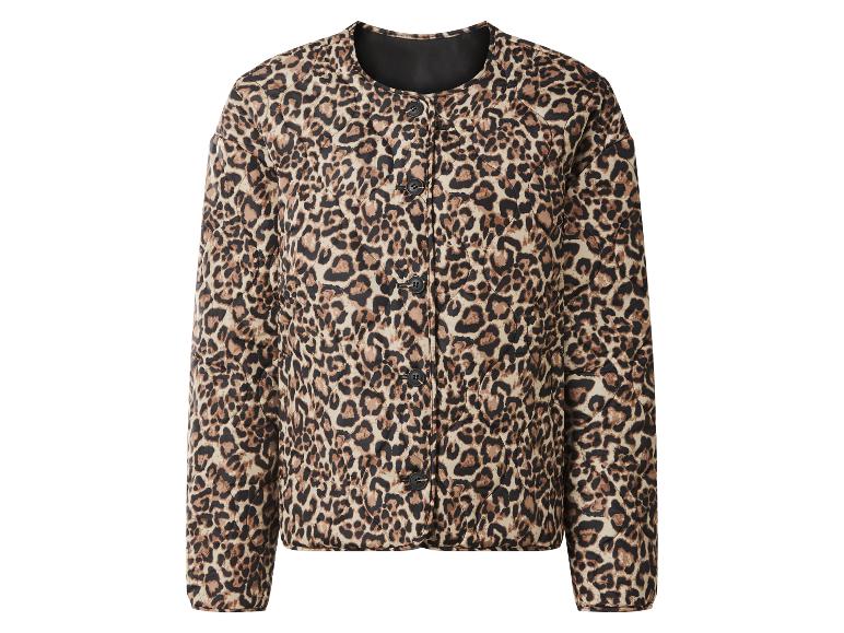 Gesteppte Jacke mit Leopardenmuster