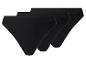 Drei schwarze Hipster-Slips übereinander gestapelt