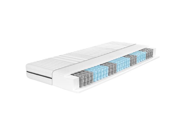 Matratze mit Taschenfederkern und Schaumstoff.