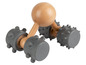 Holz-Massage-Roller mit Noppen zur Muskelentspannung.