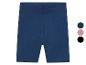 Marineblaue Jersey-Shorts, auch in Schwarz und Hellrosa mit Muster erhältlich.