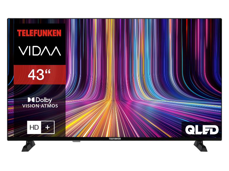 Telefunken Vidaa 43' QLED TV mit Dolby Vision Atmos.