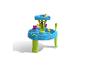 Wasserspieltisch mit mehreren Ebenen, Wasserrad und Spielzeug.