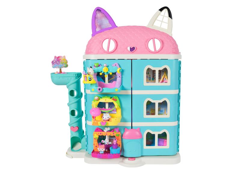 Gabby's Dollhouse Katzen-Puppenhaus, mehrstöckig mit Zubehör