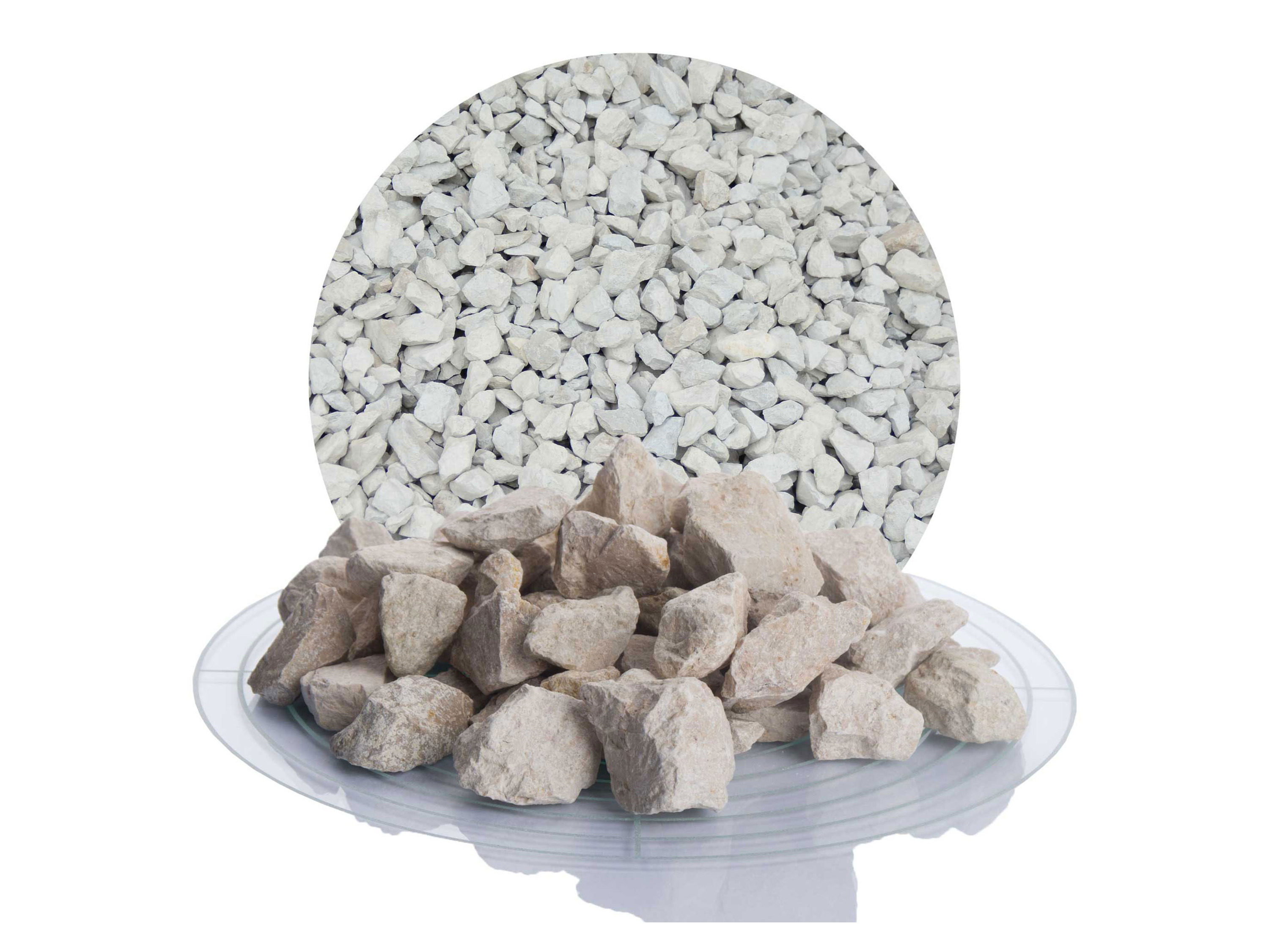 SCHICKER MINERAL Kalk Ziersplitt (16-32 mm, 1000 kg bigbag, Beige)