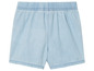 Hellblaue Jeans Shorts mit elastischem Bund.