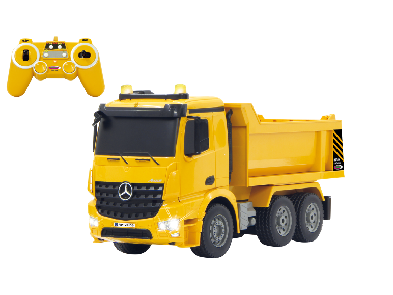 Gelber Spielzeug-Lkw mit Fernbedienung