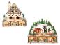LIVARNO home Weihnachtsdekorationen aus Holz mit LED-Beleuchtung.