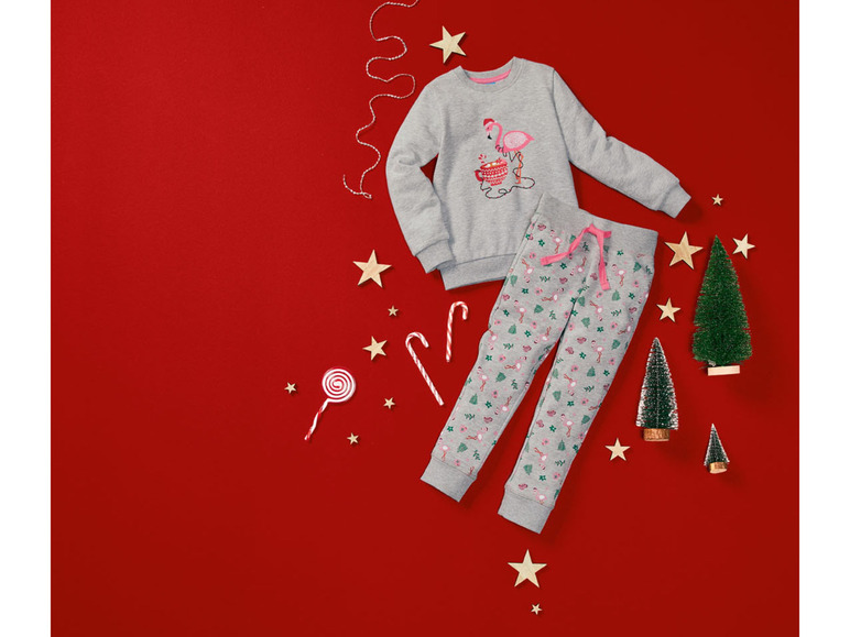 Gehe zu Vollbildansicht: lupilu Kleinkinder Mädchen Sweatanzug mit Weihnachtsmotiv - Bild 11