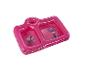 Rosa aufblasbares Peppa Pig Schwimmbecken mit zwei Becken.