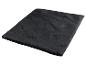 Schwarze gesteppte Decke mit Blattmuster