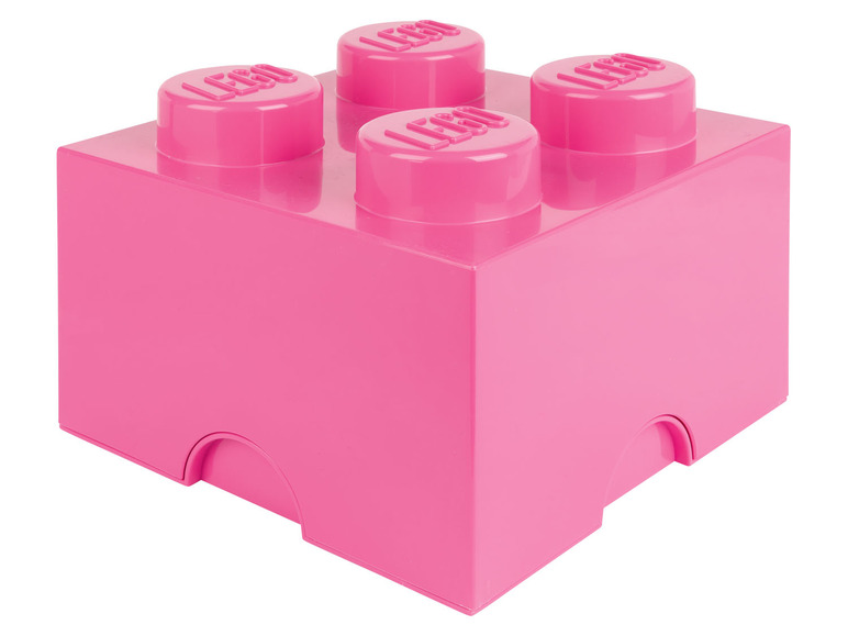 Gehe zu Vollbildansicht: LEGO Aufbewahrungsbox mit 4 Noppen, stapelbar, 2er Set - Bild 12