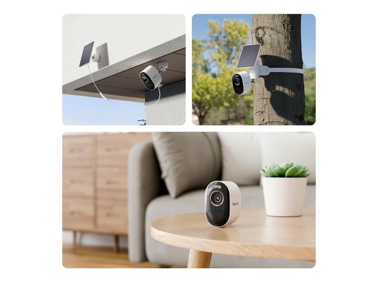 REOLINK Überwachungskamera Argus Series B330 in verschiedenen Innen- und Außenbereichen.