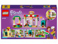 LEGO Friends Pizzeria mit Ofen, Tischen und Figuren.