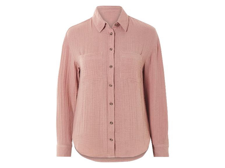 Rosa Langarmhemd, lässiger Stil, Knopfleiste.