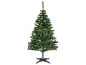 Grüner künstlicher Weihnachtsbaum mit Kreuzfuß, bereit zum Dekorieren.