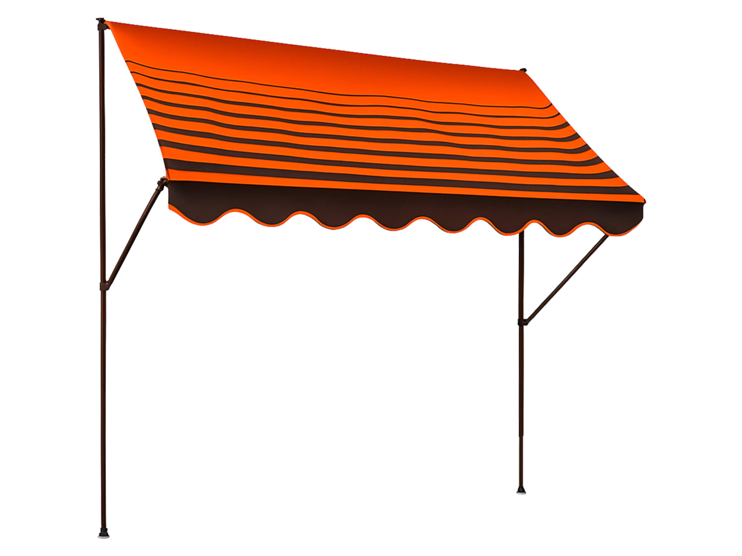 Angerer Klemmmarkise (braun orange gestreift, 400 cm breit) | 04021093000469