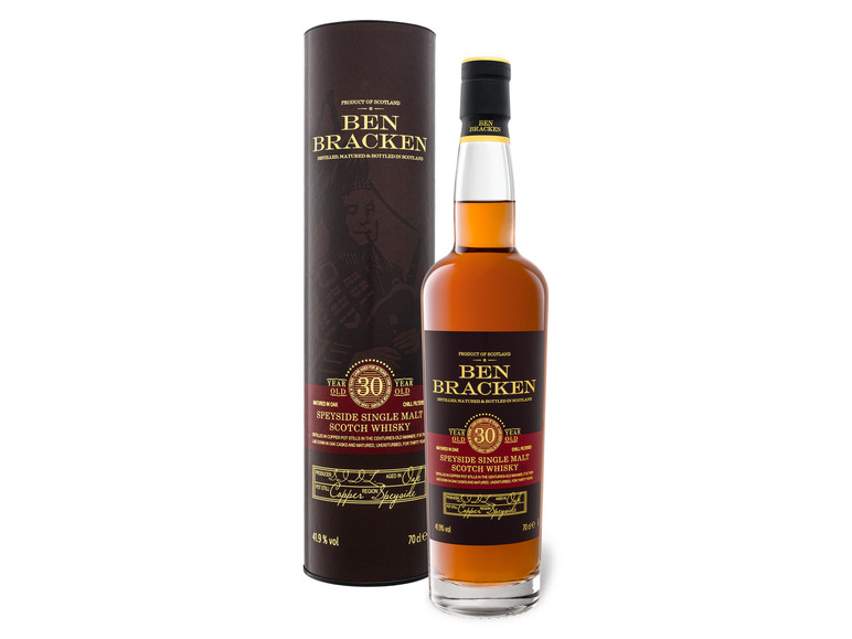 30 Vol Scotch 41,9% Single Geschenkbox Ben Jahre Bracken Speyside Whisky mit Malt