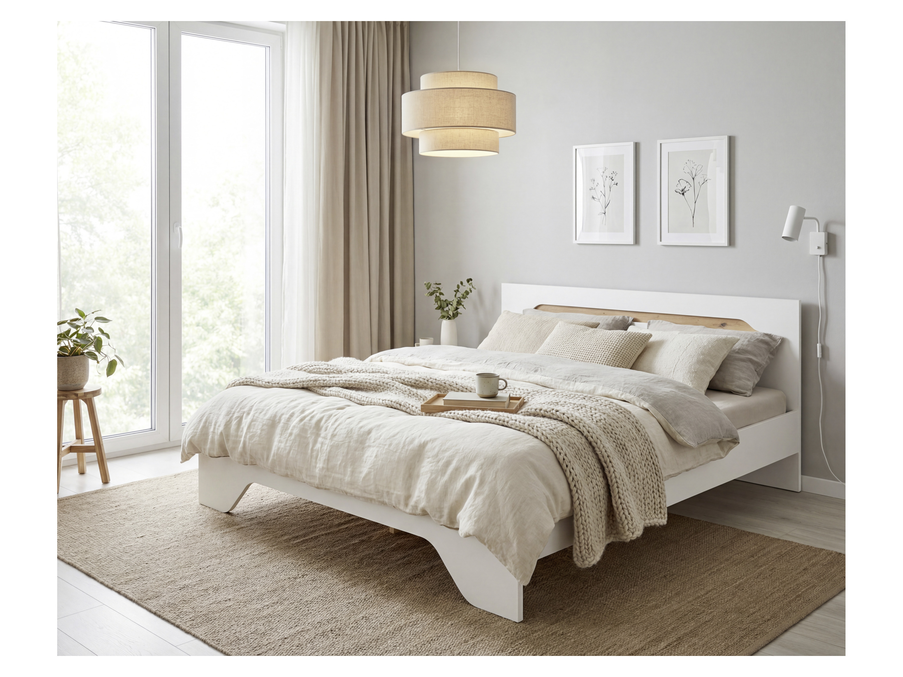 Thumbnail - rauch BLUE Alabama Bett (Dekor-Kopfteil, Weiß, Breite 185 cm / Höhe 77 cm)