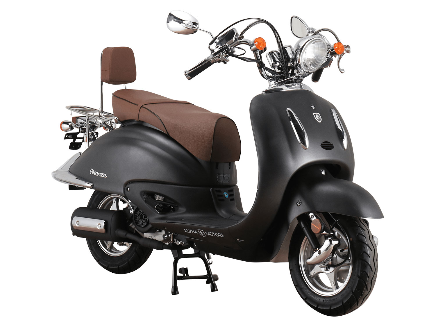 Alpha Motors Mofaroller Firenze 50 ccm EURO5 (45 km/h, mattschwarz) | 04250274100203