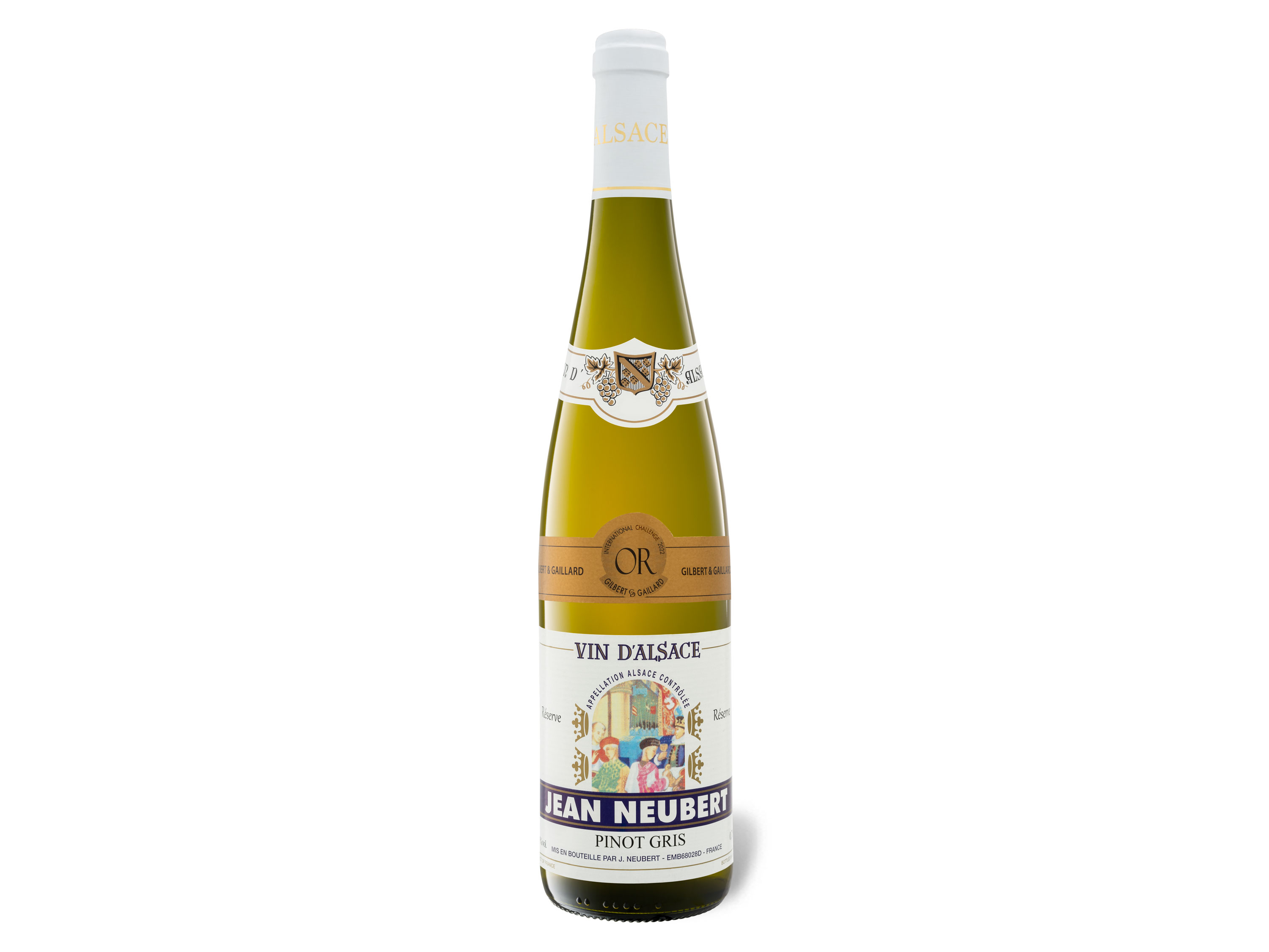 Jean Neubert Pinot Gris Reserve Elass AOC halbtrocken, Weißwein 2021