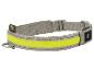 Hundehalsband mit reflektierendem Streifen und D-Ring.