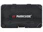 Parkside Werkzeugset mit Ratsche und Stecknüssen in verschiedenen Größen.