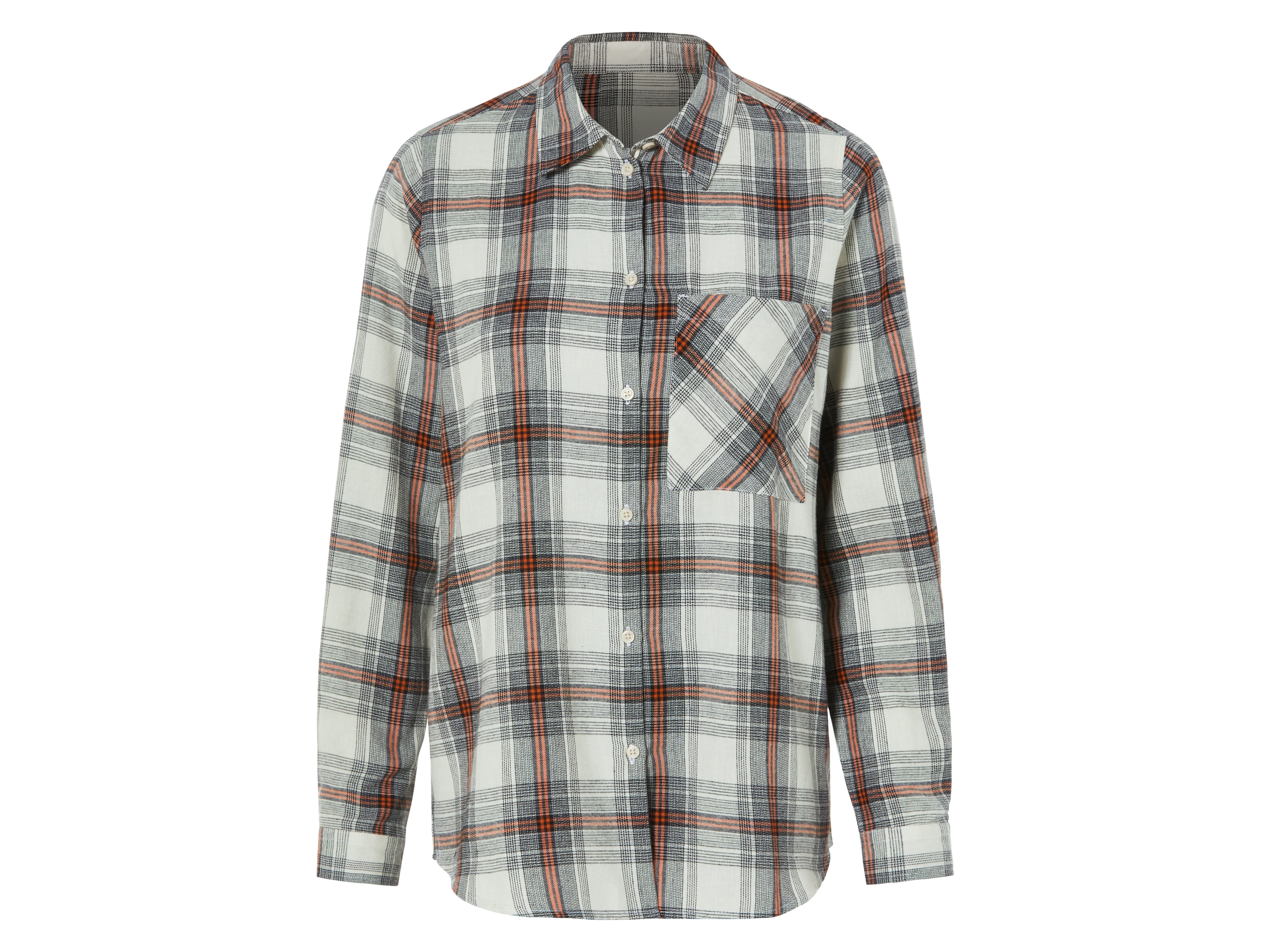 esmara® Damen Bluse Flanell (orange/beige, M(40/42))““ | aufgesetzter Brusttasche, abgerundeter Saum Passform: – Schnitt: leger geschnitten Ausschnitt: – Kragenform: Kentkragen Ärmellänge: regulär Material: Baumwolle Pflegehinweis: waschen bei max. 40 °C Pflegeleicht nicht bleichen nicht im Wäschetrockner trocknen bügeln bis 150 °C Stufe 2. Dampfbügeleisen kann verwendet werden nicht trockenreinigen Größe: XS 32/34 – L 44/46 Meine Lidl-Größe – so einfach gehts Einfach den Lidl-Größenrechner besuchen. Für deine Personengruppe und Produktgruppe die gemessenen Körpermaße eintragen und dann den Berechnen-Button betätigen. Schon wird dir deine Größe angezeigt. Oeko-Tex® Standard 100 Geprüft auf Schadstoffe Zertifizierungsnummer: 2015Ok0057 Aitex Standard 100 by Oeko-Tex® ist die weltweit bekannteste, unabhängige Zertifizierung schadstoffgeprüfter Textil- und Lederprodukte aller Art – vom Garn und den Stoffen bis hin zum gebrauchsfertigen Artikel. Das Label bestätigt