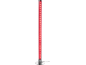 Rote LED-Stehlampe mit Glitzer und Chromfuß