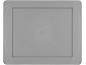 Grauer rechteckiger Deckel mit abgerundeten Ecken und vertieftem Rand.