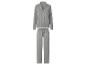 Grauer Baumwoll-Pyjama für Herren, bestehend aus Langarmshirt und Hose.