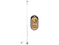 Tragbare Powerbank mit integriertem USB-Ladekabel und USB-C-Adapter.